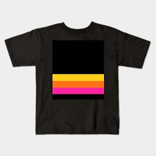 yellow orange pink short (dark) Kids T-Shirt